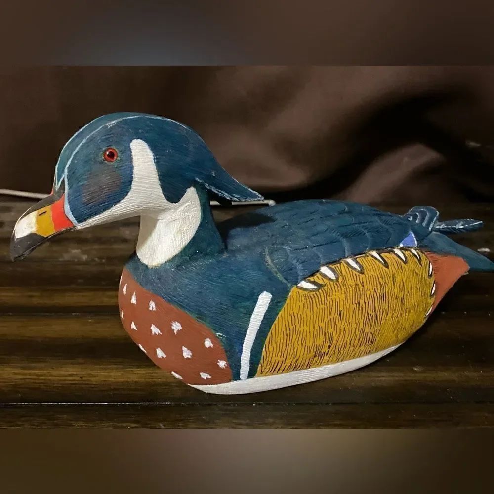 Vintage 90’s handcrafted duck decoy